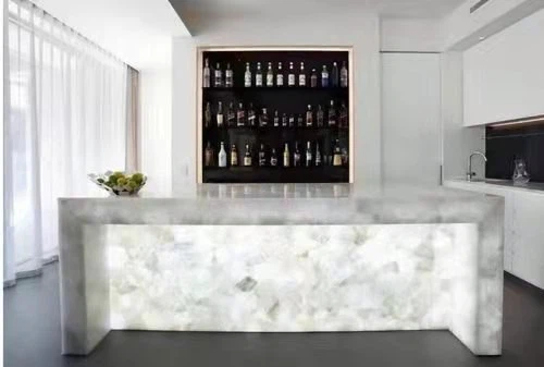 Backlit Stone Slabs Crystal Quartzite