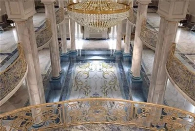 Marble Floor Medallion Ciam Teb Rau Chav Tsev