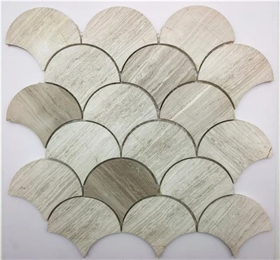 Cafe Du Monet Hexagon Polished Marble Mosaic